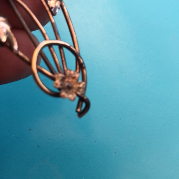 Antique Brooch Paste Stones White Co - Picture 4 of 8